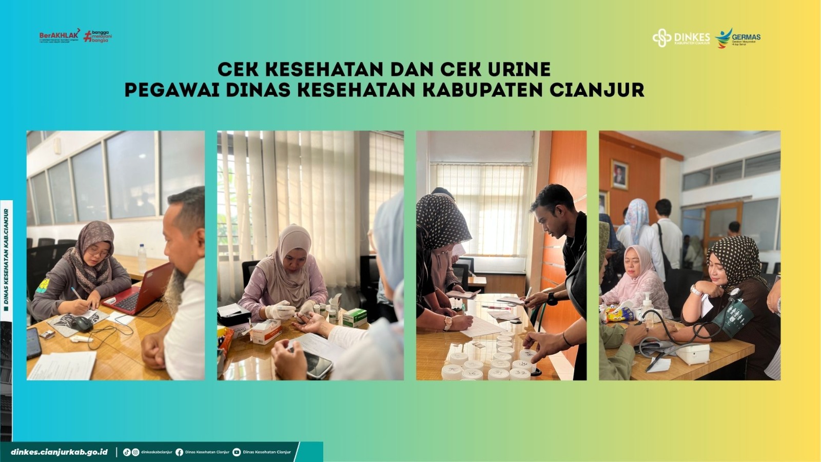 Seluruh Karyawan Dinas Kesehatan Kabupaten Cianjur Jalani Cek Kesehatan dan Pemeriksaan Tes Urine